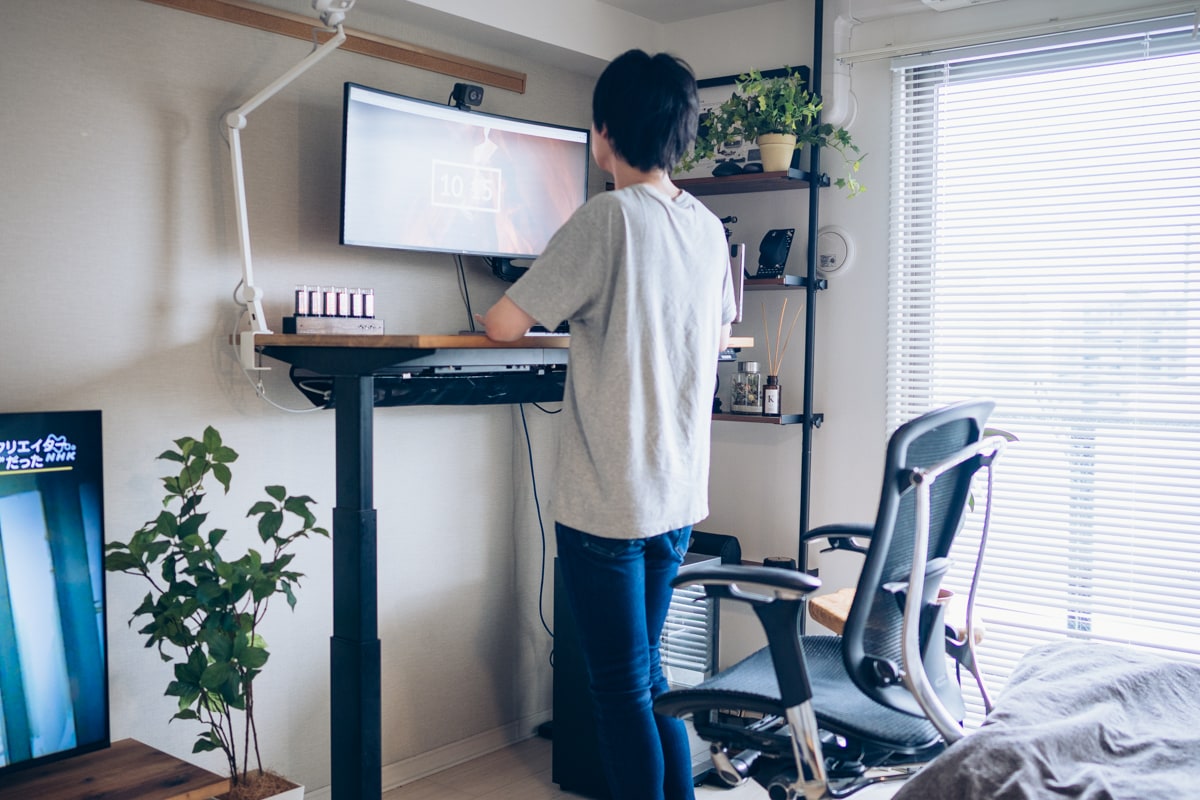 自分好みの高さに調節できる